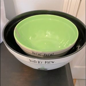 Rae Dunn “Witches Brew” 2 Bowl set New.